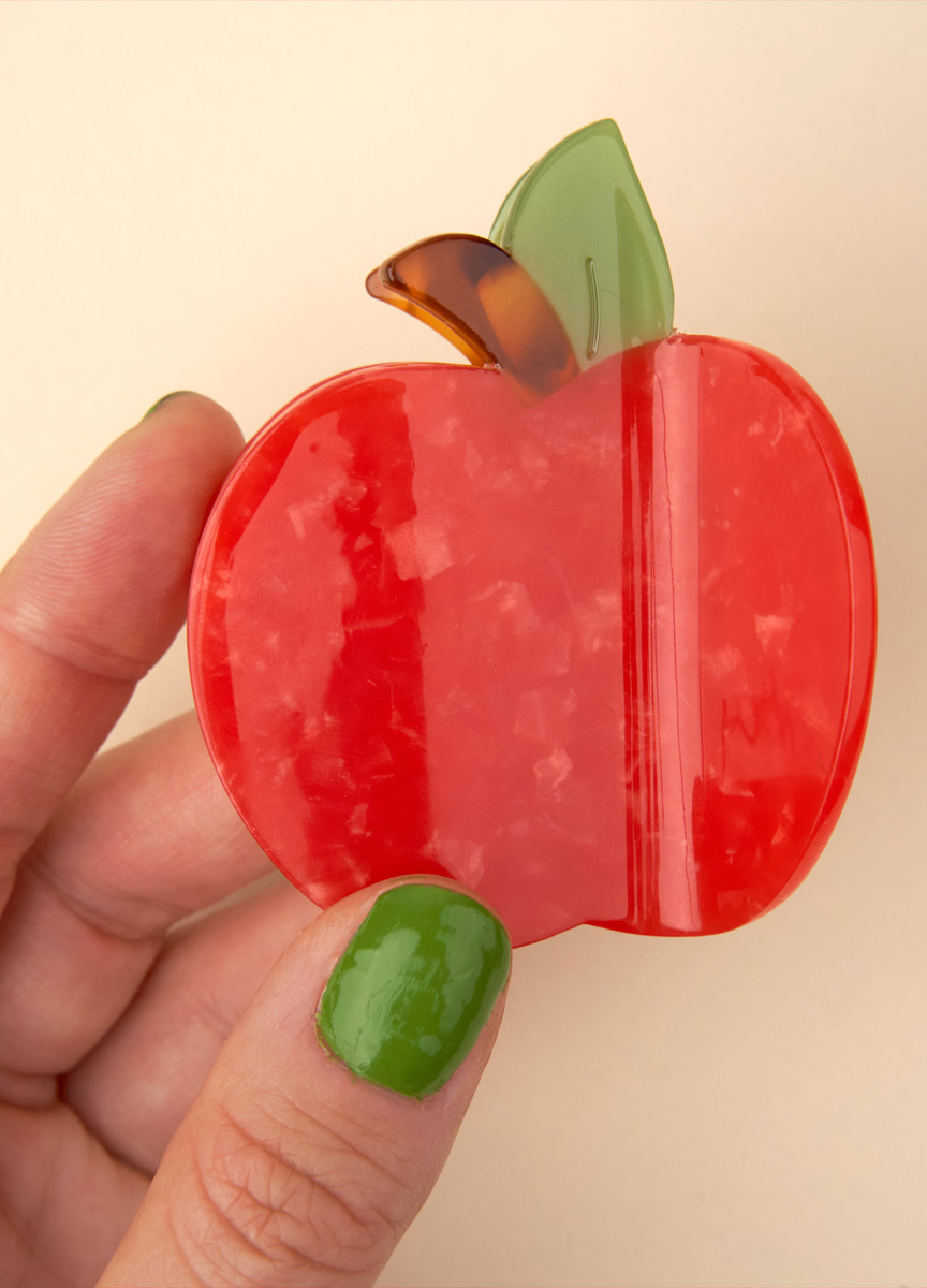 紅蘋果造型髮抓